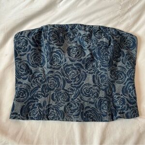 Misguided “corset” Denim Top